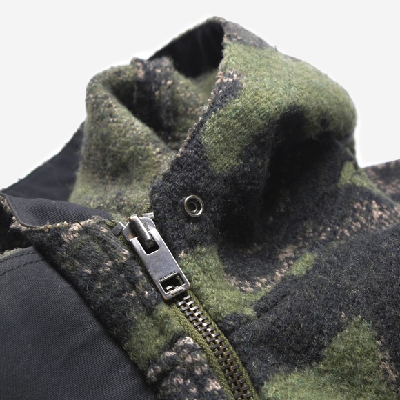 DIESEL Wool Hooded Camo Wool Blend Coat Size L - Picture 11 of 15